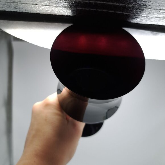 Vintage MCM Black Amethyst Glass Goblet - Picture 5 of 9